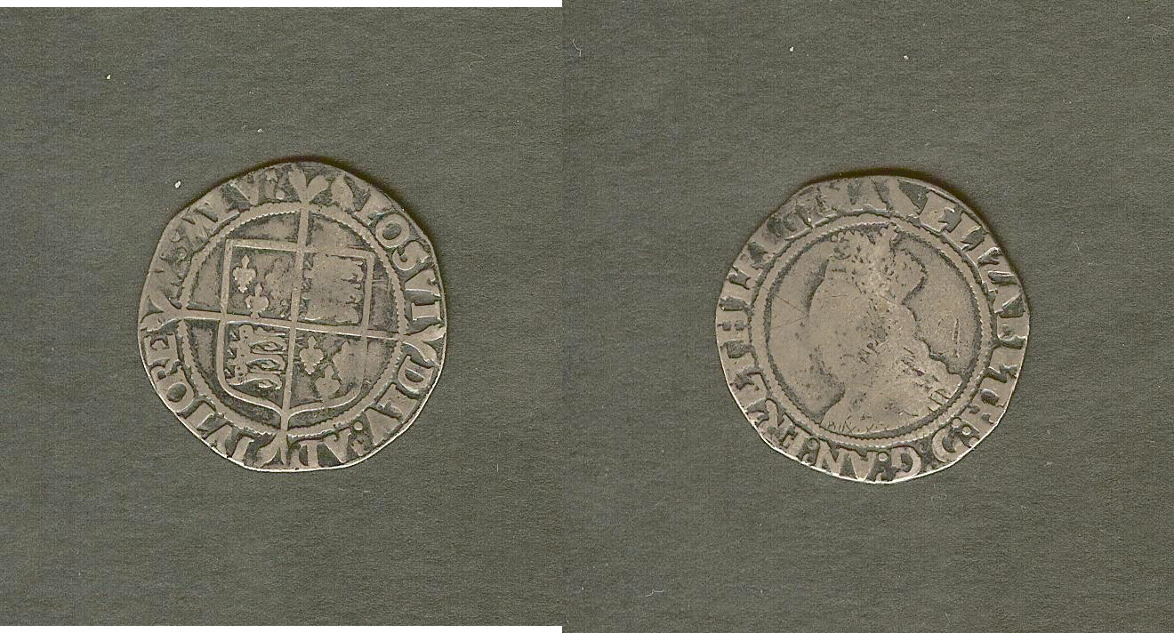 English shilling Elizabeth I 1560-61 VG/F
